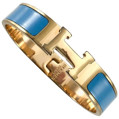 hermes blue gold bracelet|Hermes clic h price.